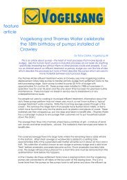 feature article Vogelsang and Thames Water celebrate the 18th ...