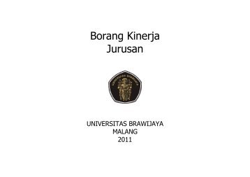 Borang Kinerja Jurusan - Universitas Brawijaya