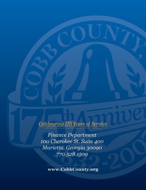 Comprehensive Annual Financial Report - Cobb County