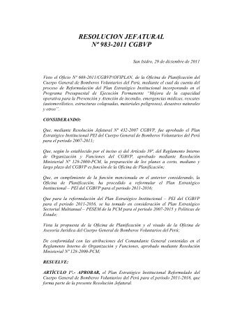 resolucion jefatural nº 983-2011 cgbvp - Cuerpo General de ...