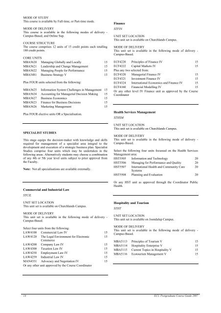 Course Guide - Edith Cowan University