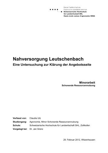 SHL Nahversorgung Leutschenbach Minorarbeit [PDF] - als Wohnen