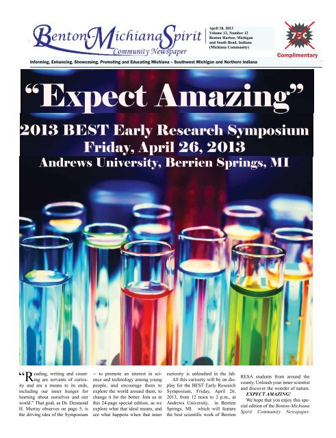 EXPECT AMAZING - 2013 BEST Early Research Symposium