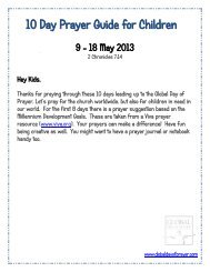 10 Day Prayer Guide for Children - Global Day Of Prayer