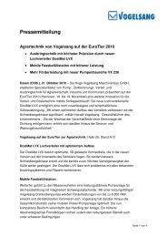 Pressemitteilung - Vogelsang Maschinenbau GmbH