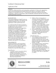 REGULATORY A.1a - Manitoba Association of Architects