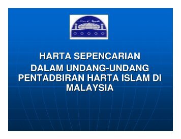 harta sepencarian dalam undang-undang pentadbiran harta islam ...