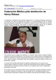 Federación Médica pide destitución de Henry Rebaza
