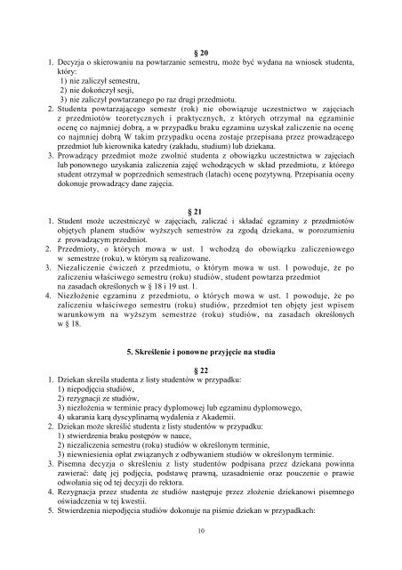 Regulamin StudiÃ³w - Akademia Wychowania Fizycznego i Sportu w ...