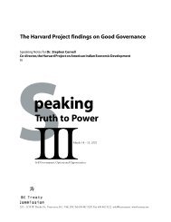 The Harvard Project findings on Good Governance (pdf) - BC Treaty ...