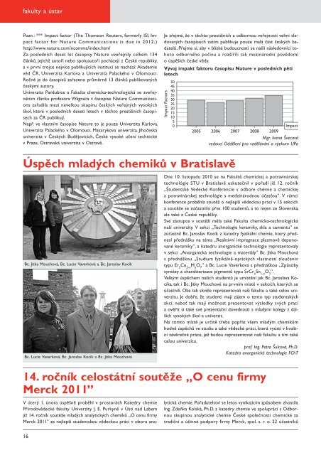 Zpravodaj ÄÃ­slo 67 duben 2011 - Dokumenty - Univerzita Pardubice