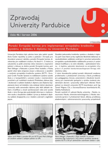 Zpravodaj ÄÃ­slo 46 Äerven 2006 - Dokumenty - Univerzita Pardubice