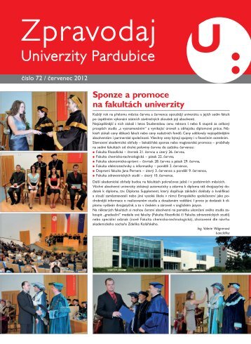 Zpravodaj ÄÃ­slo 72 Äervenec 2012 - Dokumenty - Univerzita Pardubice