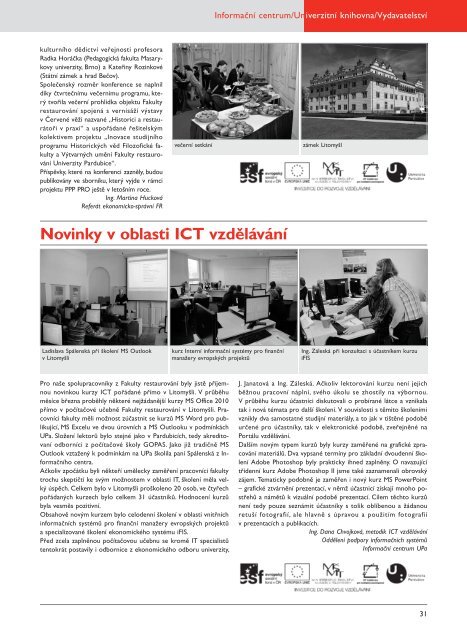 Zpravodaj ÄÃ­slo 72 Äervenec 2012 - Dokumenty - Univerzita Pardubice