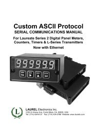 Custom ASCII Protocol SERIAL ... - Laurel Electronics