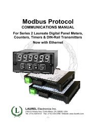 Modbus Protocol COMMUNICATIONS MANUAL ... - Laurel Electronics