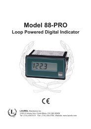 Model 88-PRO Loop Powered Digital Indicator - Laurel Electronics
