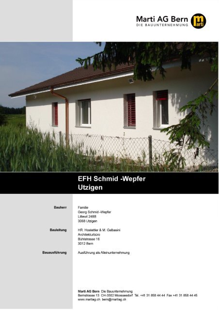 Utzigen_EFH_Schmid_Wepfer.pdf - Marti AG, Bern