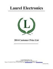 Price List (pdf) - Laurel Electronics
