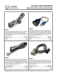 Laureate Cable Assemblies - Laurel Electronics