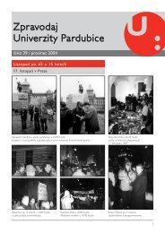 Zpravodaj ÄÃ­slo 39 prosinec 2004 - Dokumenty - Univerzita Pardubice