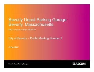 Beverly Depot Parking Garage Beverly ... - City of Beverly