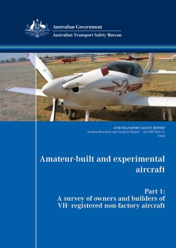 Amateur-built and experimental aircraft - Australian Transport Safety ...