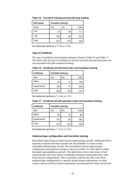 Amateur-built and experimental aircraft - Australian Transport Safety ...