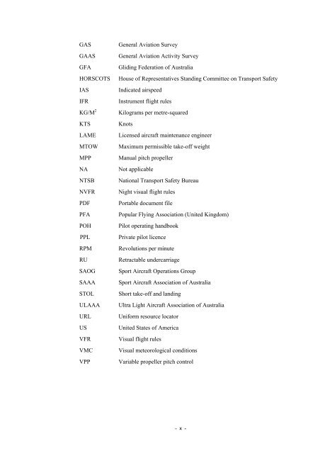 Amateur-built and experimental aircraft - Australian Transport Safety ...