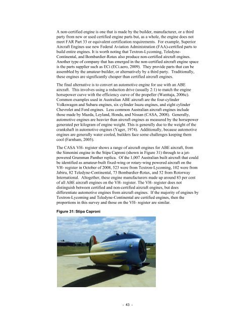 Amateur-built and experimental aircraft - Australian Transport Safety ...