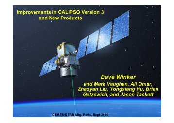 Improvements to Standard CALIPSO Products and ... - ceres - NASA