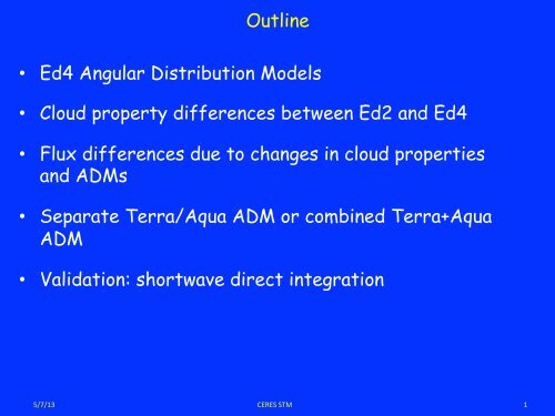 Updates on the Edition4 Angular Distribution Models - ceres