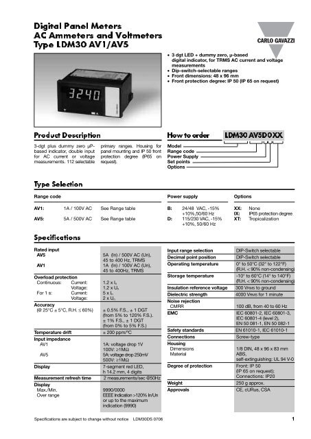 3 digit AC Current or Voltage Meter
