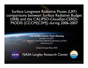 Surface Longwave Radiative Fluxes (LRF ... - ceres - Nasa