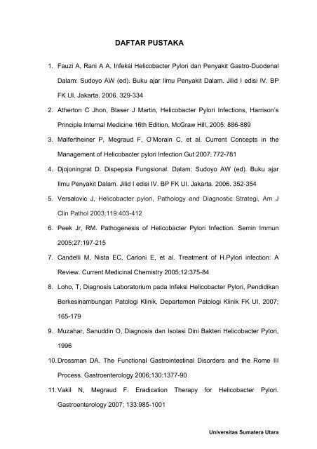 daftar pustaka - USU Institutional Repository - Universitas Sumatera ...