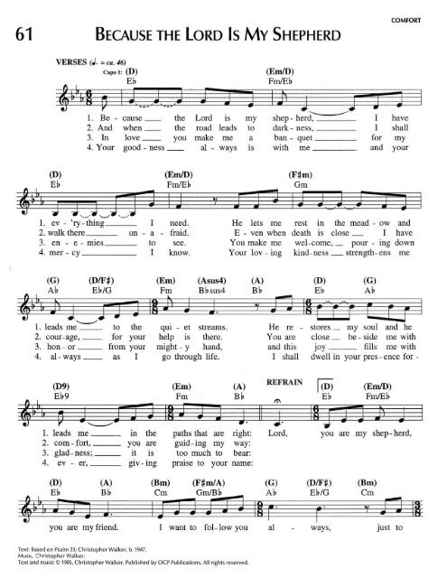 Shepherd Me O God Guitar Chords