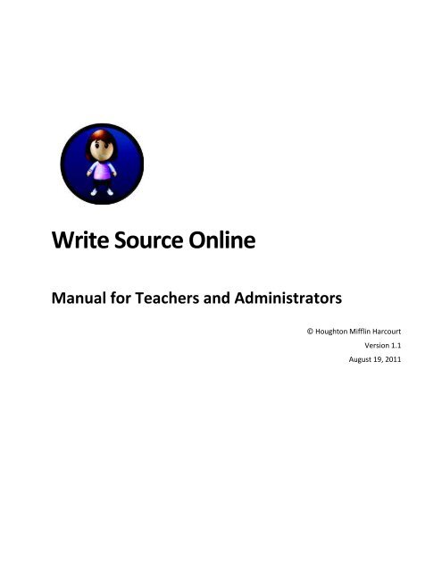 Write Source Online - Houghton Mifflin Harcourt