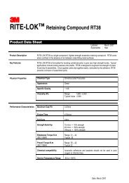 RITE-LOKâ¢ Retaining Compound RT38 Product Data Sheet