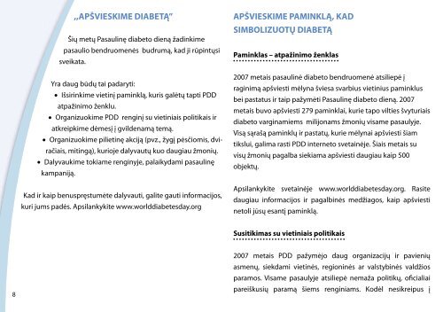 Pasaulinė diabeto diena - Lietuvos diabeto asociacija