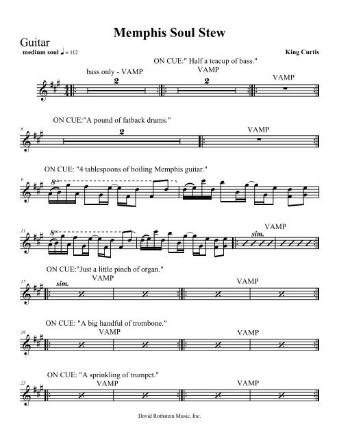 Download Sheet Music - David Rothstein Music