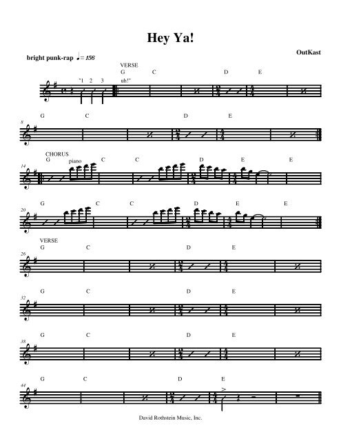 Finale PrintMusic 2006 - [Hey Ya!.MUS] - David Rothstein Music