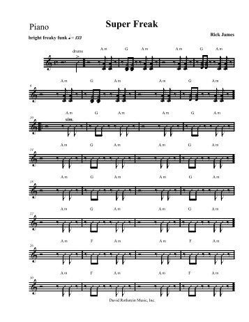 Download Sheet Music - David Rothstein Music