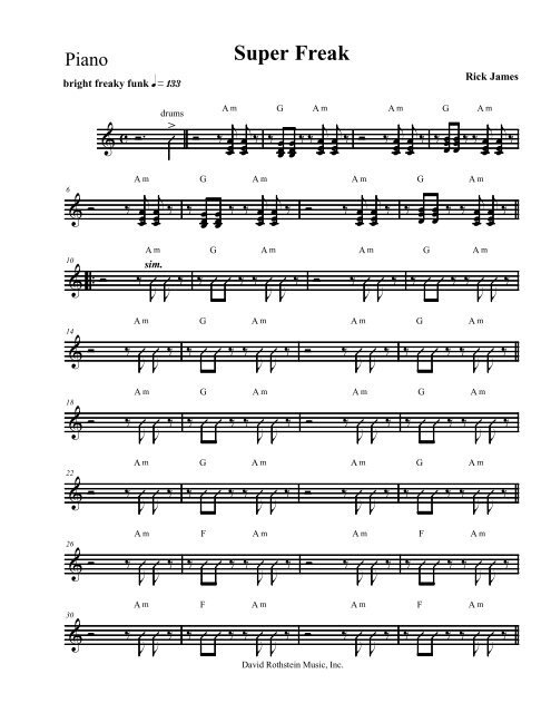 Download Sheet Music - David Rothstein Music