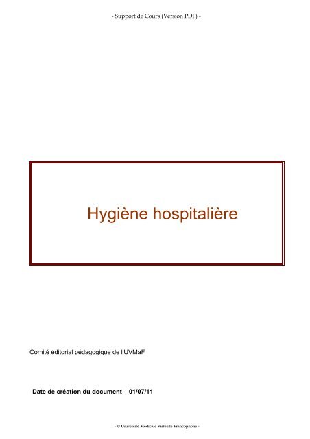 Hygiène hospitalière