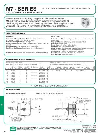 M7 - SERIES - Electro Switch