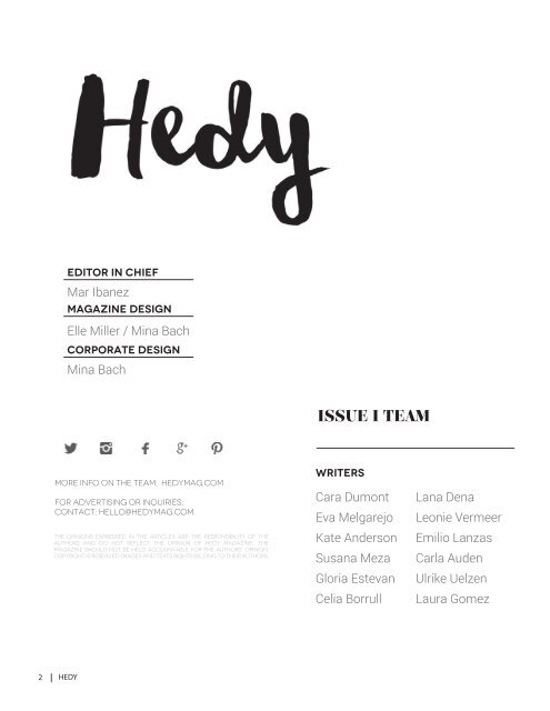 HEDY MAG ISSUE 1