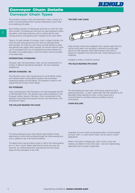 Conveyor chain catalogue - sections 1&2