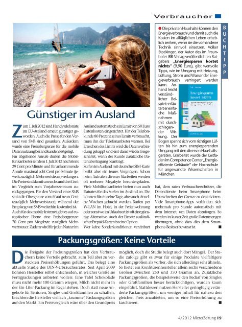 Keine Vorteile Deutscher Mieterbund
