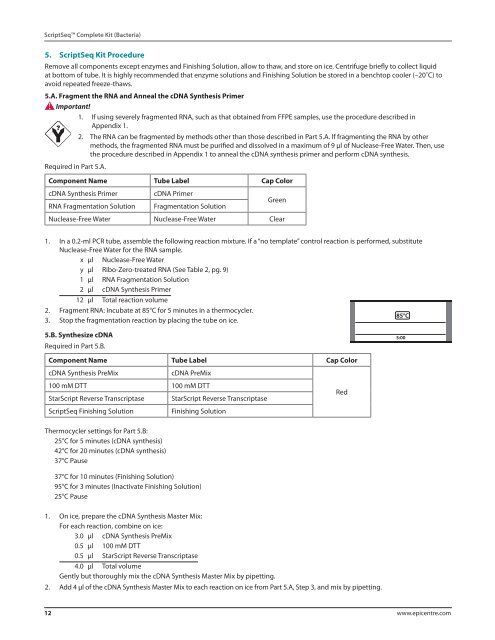 Protocol for ScriptSeqâ¢ Complete Kit (Bacteria)