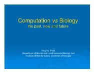 Computation vs Biology - CSBL - University of Georgia